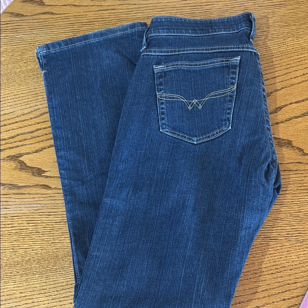 Wrangler Women's Q Baby No Gap Waistband Blue Jeans